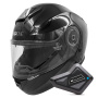 Casque Klapp Everone M72R Shiny Black + Kit Bluetooth BT Mini