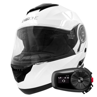 Klapp Everone M72R Shiny White + Kit Bluetooth 5S Solo