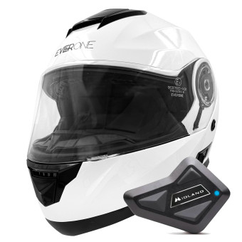 Klapp Everone M72R Shiny White + Kit Bluetooth BT Mini