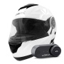 Casque Klapp Everone M72R Shiny White + Kit Bluetooth Lokui K30