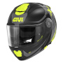 Casque Klapp Givi X27 Dimension Matt Black Titanium Yellow
