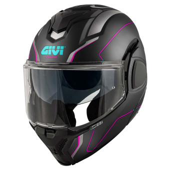 Klapp Givi X36 Fiber Pulse Matt Black Silver Fuchsia