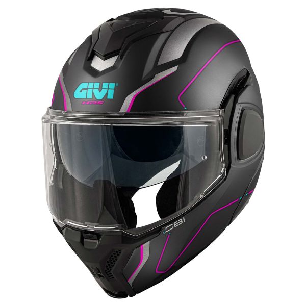 Klapp Givi X36 Fiber Pulse Matt Black Silver Fuchsia
