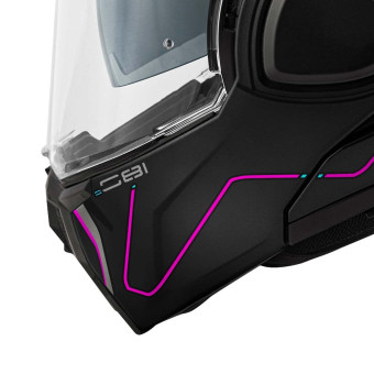 Givi X36 Fiber Pulse Matt Black Silver Fuchsia