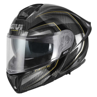 Casque Klapp Givi X50 Carbon Black Gold Casque Klapp Givi X50 Carbon Black Gold