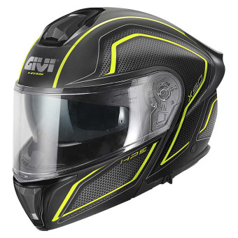 Casque Klapp Givi X50 Fiber Hologram Matt Black Titanium Yellow Casque Klapp Givi X50 Fiber Hologram Matt Black Titanium Yellow