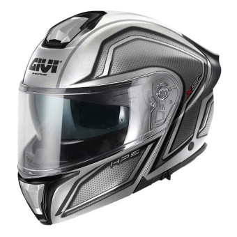 Casque Klapp Givi X50 Fiber Hologram Silver Black Metal Titanium Red Casque Klapp Givi X50 Fiber Hologram Silver Black Metal Titanium Red