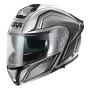 Casque Klapp Givi X50 Fiber Hologram Silver Black Metal Titanium Red
