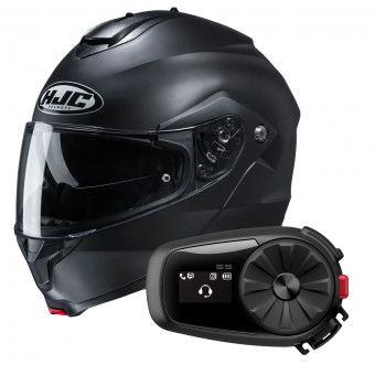 Klapp HJC C91 Semi Flat Black + Kit Bluetooth 5S Solo
