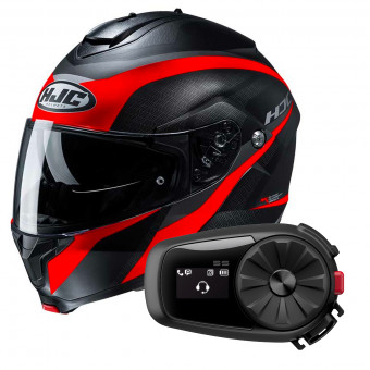 Klapp HJC C91 Taly MC1SF + Kit Bluetooth 5S Solo