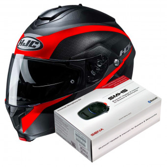 Klapp HJC C91 Taly MC1SF + Kit Bluetooth SMH5 Solo