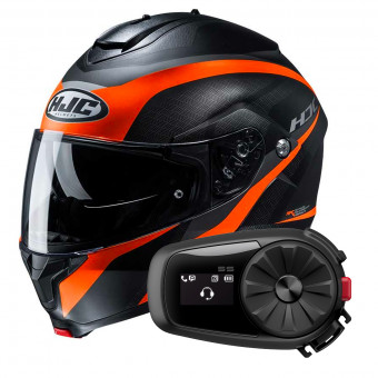 Klapp HJC C91 Taly MC7SF + Kit Bluetooth 5S Solo