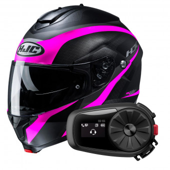 Klapp HJC C91 Taly MC8SF + Kit Bluetooth 5S Solo