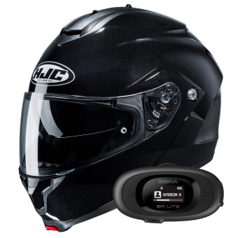 Klapp HJC C91N Black + Kit bluetooth 5R Lite Solo