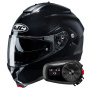 Casque Klapp HJC C91N Black + Kit Bluetooth 5S Solo