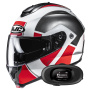 Casque Klapp HJC C91N Jyn MC1 + Kit bluetooth 5R Lite Solo