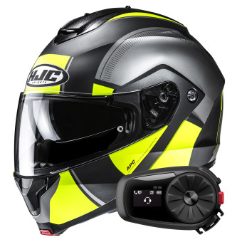 Casque Klapp HJC C91N Jyn MC3HSF + Kit Bluetooth 5S Solo