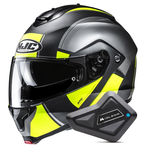 Klapp HJC C91N Jyn MC3HSF + Kit Bluetooth BT Mini