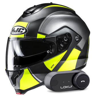 Casque Klapp HJC C91N Jyn MC3HSF + Kit Bluetooth Lokui K30 Casque Klapp HJC C91N Jyn MC3HSF + Kit Bluetooth Lokui K30
