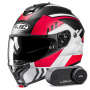 Casque Klapp HJC C91N Kaon MC1SF + Kit Bluetooth Lokui K30