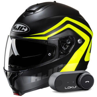 Klapp HJC C91N Nepos MC3HSF + Kit Bluetooth Lokui K30