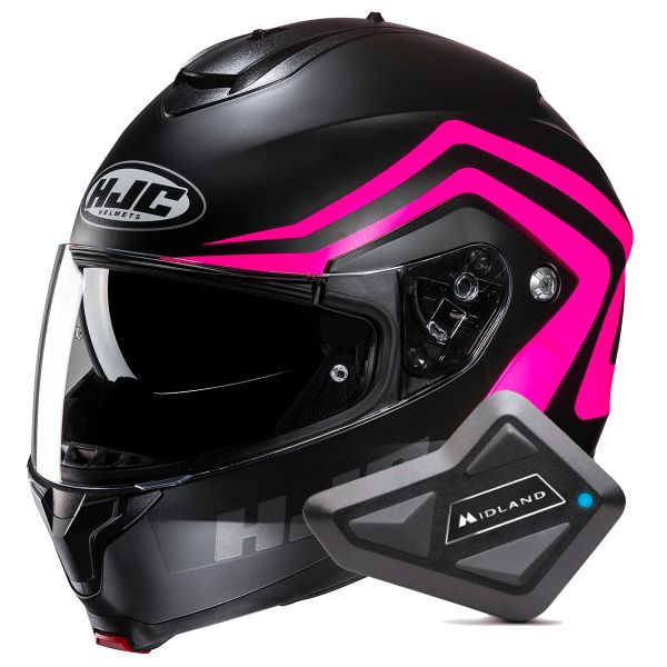 Klapp HJC C91N Nepos MC8SF + Kit Bluetooth BT Mini Klapp HJC C91N Nepos MC8SF + Kit Bluetooth BT Mini