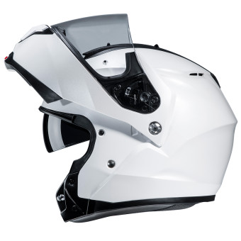 HJC C91N Pearl White + Kit Bluetooth Lokui K30