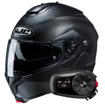 Klapp HJC C91N Semi Flat Black + Kit Bluetooth 5S Solo