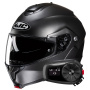 Casque Klapp HJC C91N Semi Flat Titanium + Kit Bluetooth 5S Solo