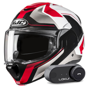 Klapp HJC F100 Bios MC1 + Kit Bluetooth Lokui K30