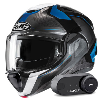 Klapp HJC F100 Bios MC2 + Kit Bluetooth Lokui K30