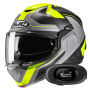 Casque Klapp HJC F100 Bios MC3HSF + Kit bluetooth 5R Lite