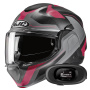Casque Klapp HJC F100 Bios MC8SF + Kit bluetooth 5R Lite