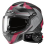 Casque Klapp HJC F100 Bios MC8SF + Kit Bluetooth 5S Solo