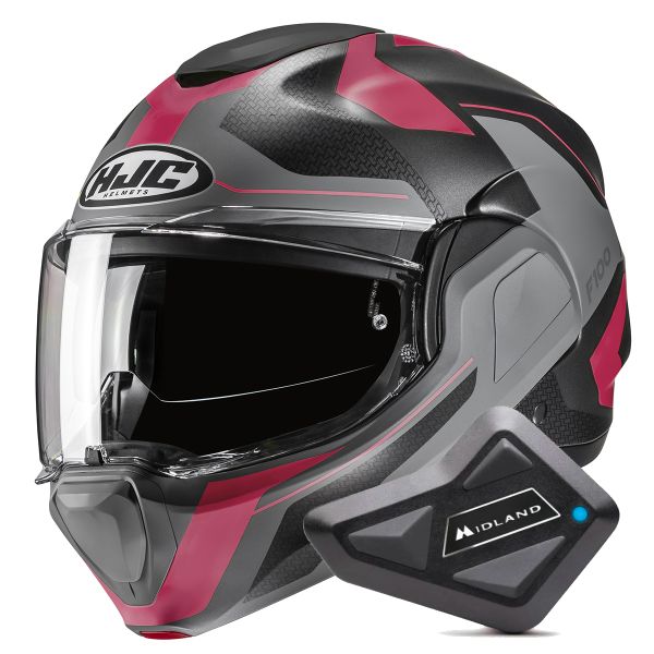 Klapp HJC F100 Bios MC8SF + Kit Bluetooth BT Mini Klapp HJC F100 Bios MC8SF + Kit Bluetooth BT Mini