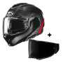 Casque Klapp HJC F100 Carbon Stan MC1 + Bildschirm Rauch Dunkel