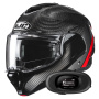 Casque Klapp HJC F100 Carbon Stan MC1 + Kit bluetooth 5R Lite