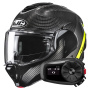 Casque Klapp HJC F100 Carbon Stan MC3H + Kit Bluetooth 5S Solo