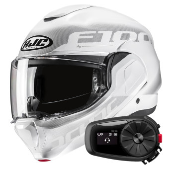 Klapp HJC F100 Hetal MC10 + Kit Bluetooth 5S Solo