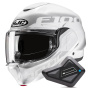 Casque Klapp HJC F100 Hetal MC10 + Kit Bluetooth BT Mini