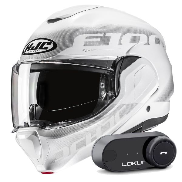 Klapp HJC F100 Hetal MC10 + Kit Bluetooth Lokui K30 Klapp HJC F100 Hetal MC10 + Kit Bluetooth Lokui K30