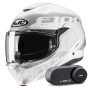 Casque Klapp HJC F100 Hetal MC10 + Kit Bluetooth Lokui K30