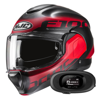 Klapp HJC F100 Hetal MC1SF + Kit bluetooth 5R Lite