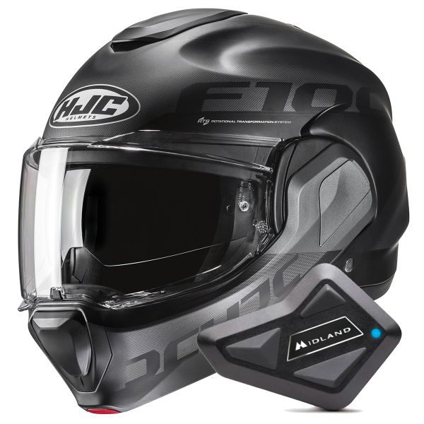 Klapp HJC F100 Hetal MC5SF + Kit Bluetooth BT Mini Klapp HJC F100 Hetal MC5SF + Kit Bluetooth BT Mini