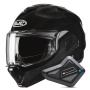 Casque Klapp HJC F100 Metal Black + Kit Bluetooth BT Mini