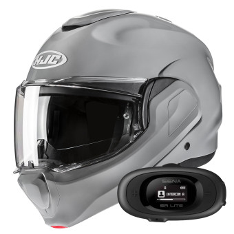 Klapp HJC F100 N.Grey + Kit bluetooth 5R Lite