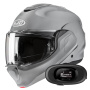 Casque Klapp HJC F100 N.Grey + Kit bluetooth 5R Lite