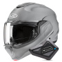 Casque Klapp HJC F100 N.Grey + Kit Bluetooth BT Mini