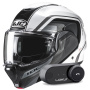 Casque Klapp HJC F100 Reff MC1 + Kit Bluetooth Lokui K30