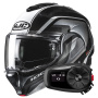 Casque Klapp HJC F100 Reff MC21 + Kit Bluetooth 5S Solo